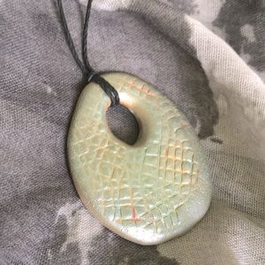 Hand Crafted Polymer Clay Medallion Necklace